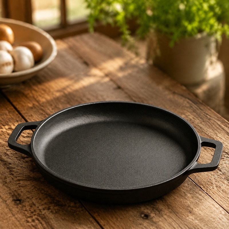 Heavy-Duty Cast Iron Fry Pan w - Mini Pancake Griddle recension och pris