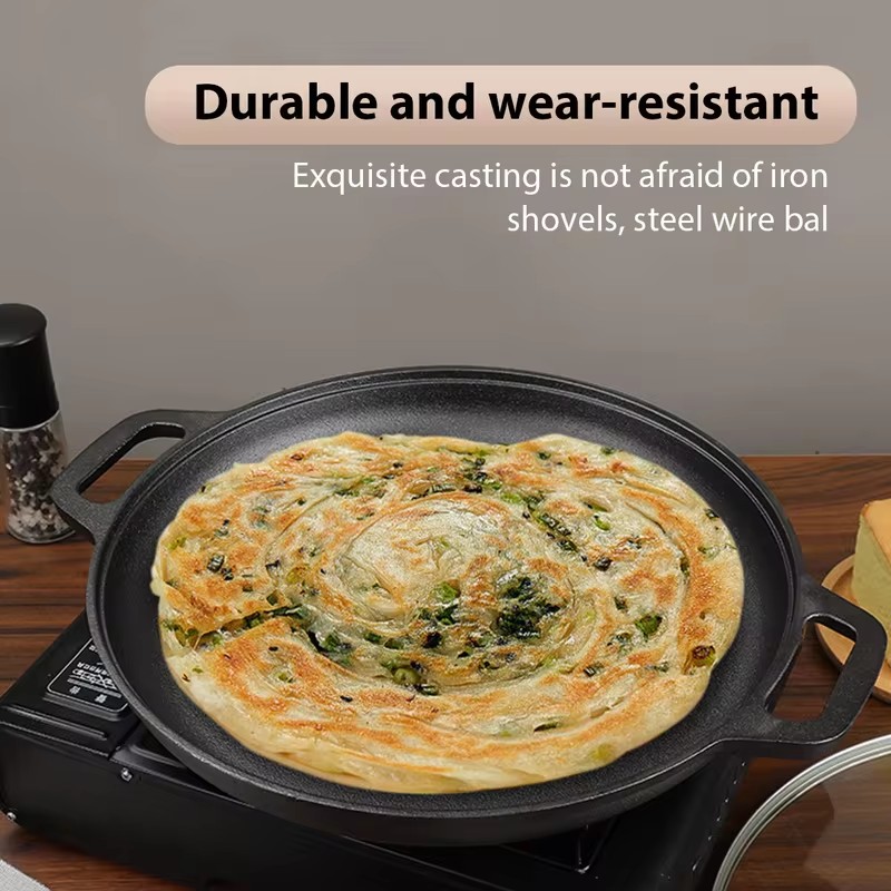 Heavy-Duty Cast Iron Fry Pan w - Mini Pancake Griddle recension och pris