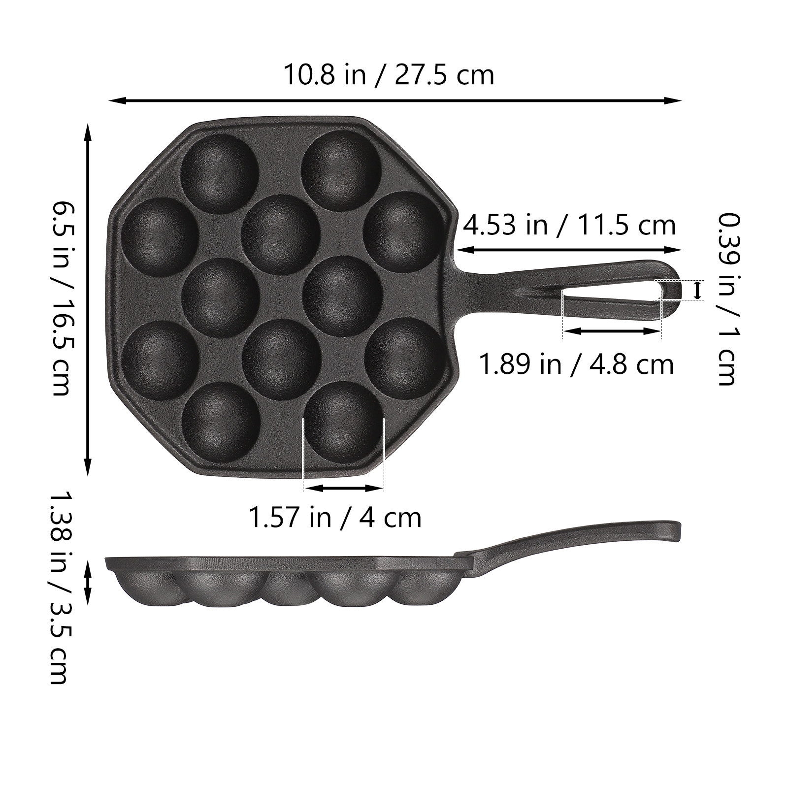 12 Molds Takoyaki Pan Cast Iro - Takoyaki Grill Plate recension och pris