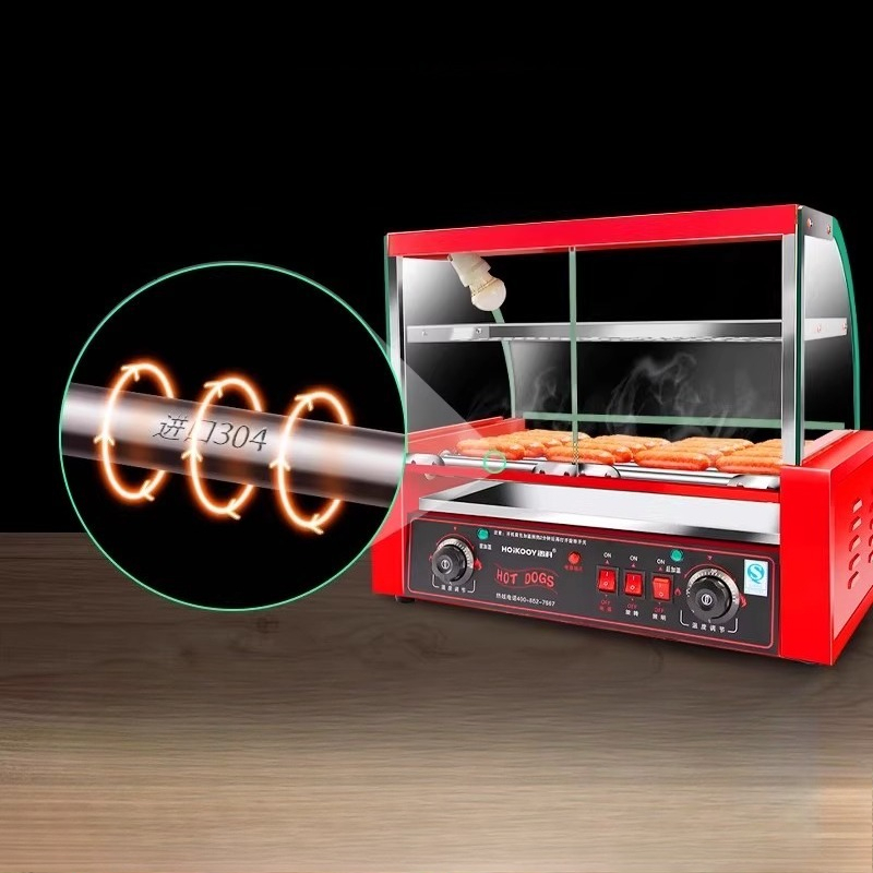 Commercial 7-tube sausage gril - Hot Dog Press recension och pris