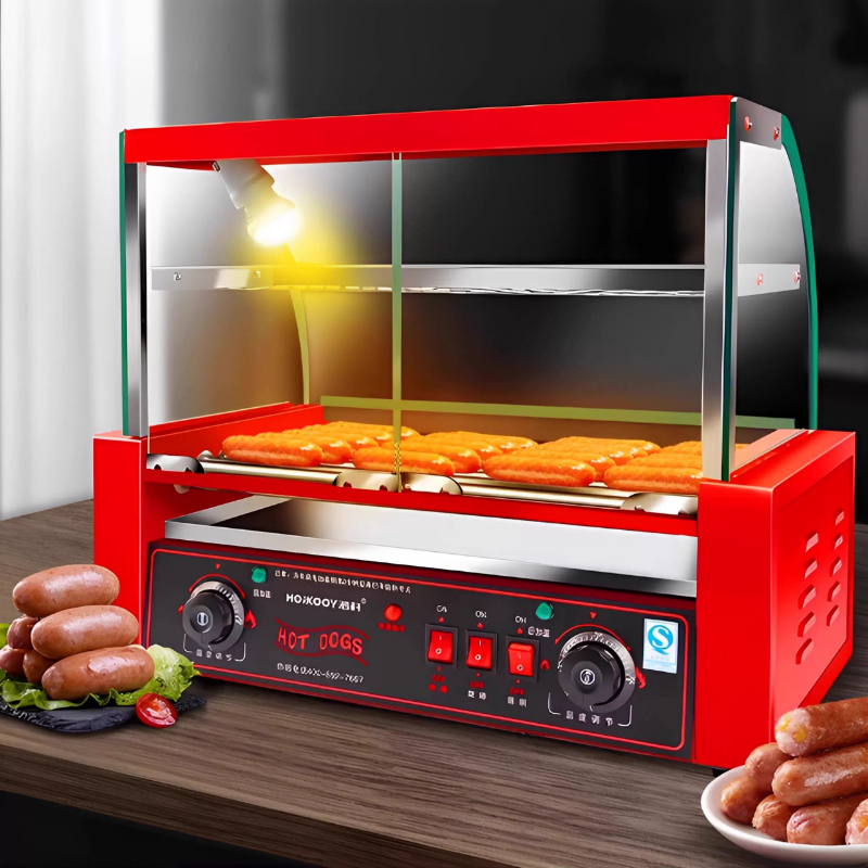 Commercial 7-tube sausage gril - Hot Dog Press recension och pris
