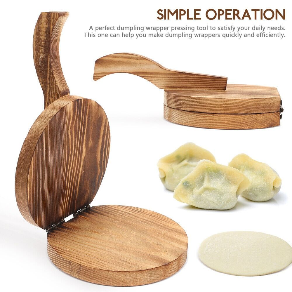 Wooden Dough Presser Chapati P - Dumpling Press Set recension och pris